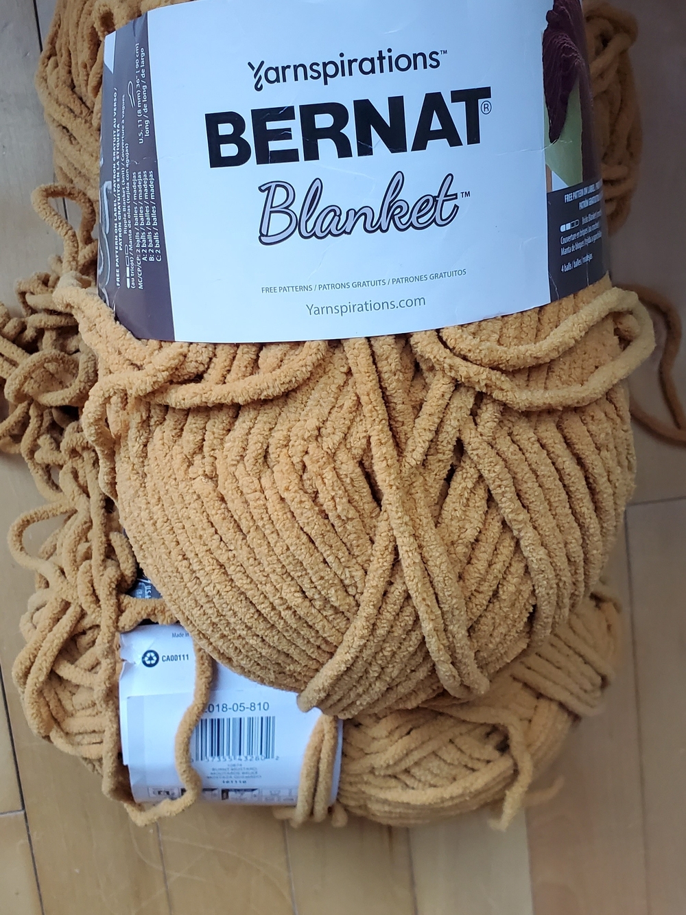 Blanket Plush Yarn in Mustard - Soft Chenille Yarn
